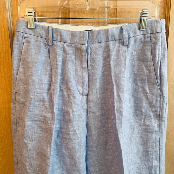 J. Crew Women's Light Blue Wide Leg Pants Sz 8P - Picture 4 of 16